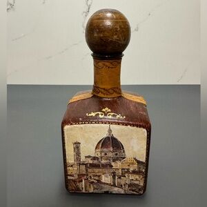 Vintage Decorative Decanter with Dome Artwork